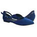 Balerini piele naturala Britania Electric Blue - Dolly Shoes