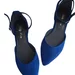 Balerini piele naturala Britania Electric Blue - Dolly Shoes
